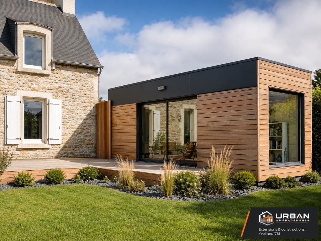 Studio de jardin indépendant en bardage bois — Urban Aménagements, Yvelines
